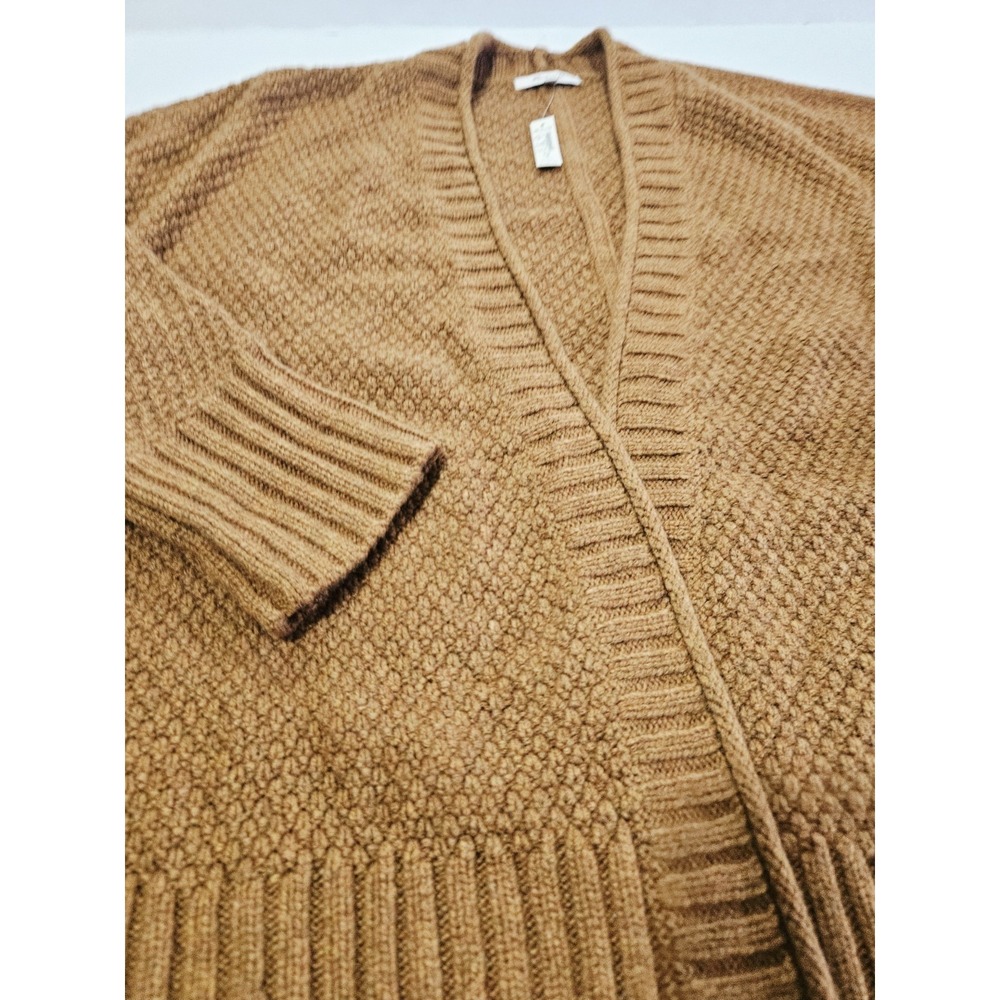 NEW MADEWELL Women's Brown Whitley Open Cardigan Sweater Size Large MSRP($138) - Picture 3 of 7